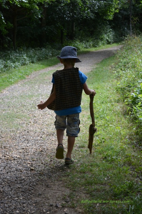 walk, a boy and his stick