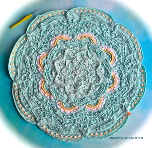 crocheted mandala in cotton