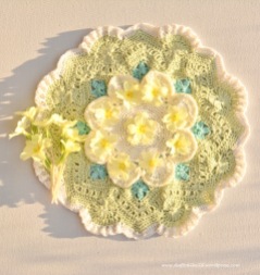 primrose and crochet mandala